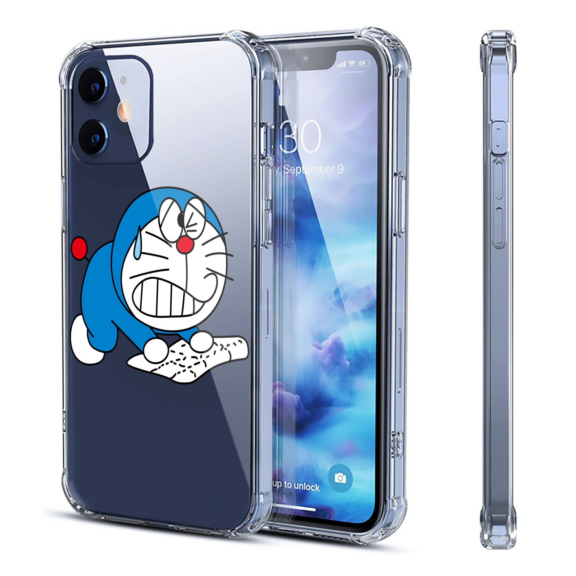 （画像用） ドラえもん Doraemon 【iPhone 12シリーズ対応】透明スマホケース（クリアソフトケース）